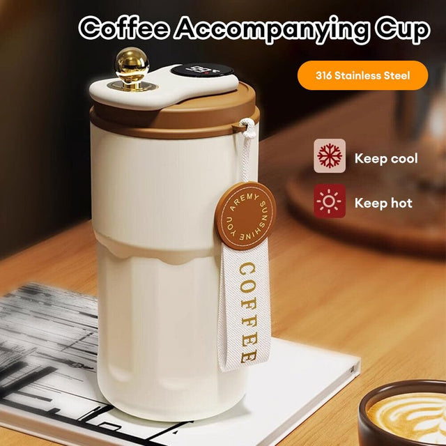 Stainless Steel Hot and Cold Vacuum Insulated Temperature Display Coffee Mug