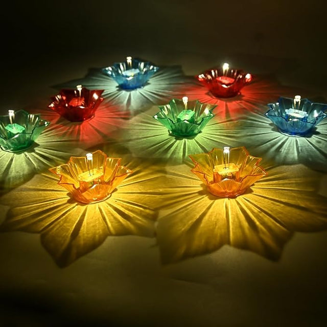 LED Water Sensor Diya (Pack of 9)