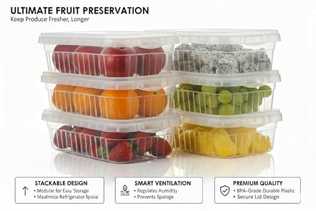 6 Pcs Fridge Storage Containers