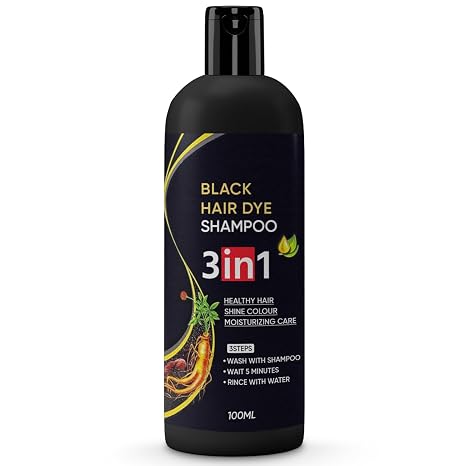 3 in 1 Black Hair Dye Shampoo (Pack of 4)