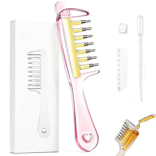 Crystal Serum Comb Applicator Massage Hair Comb for Scalp Massage