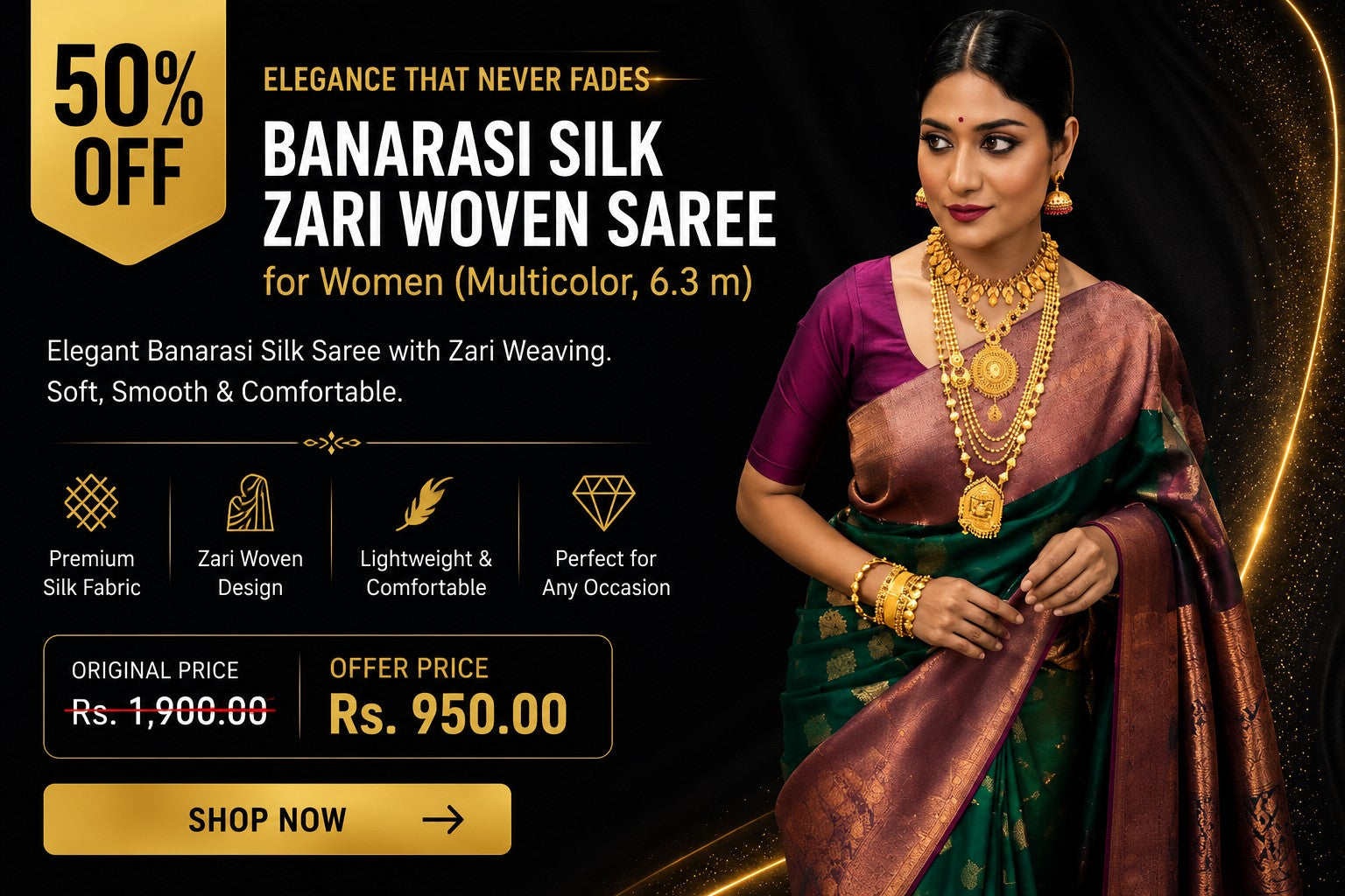 Banarasi Silk Zari Woven Saree