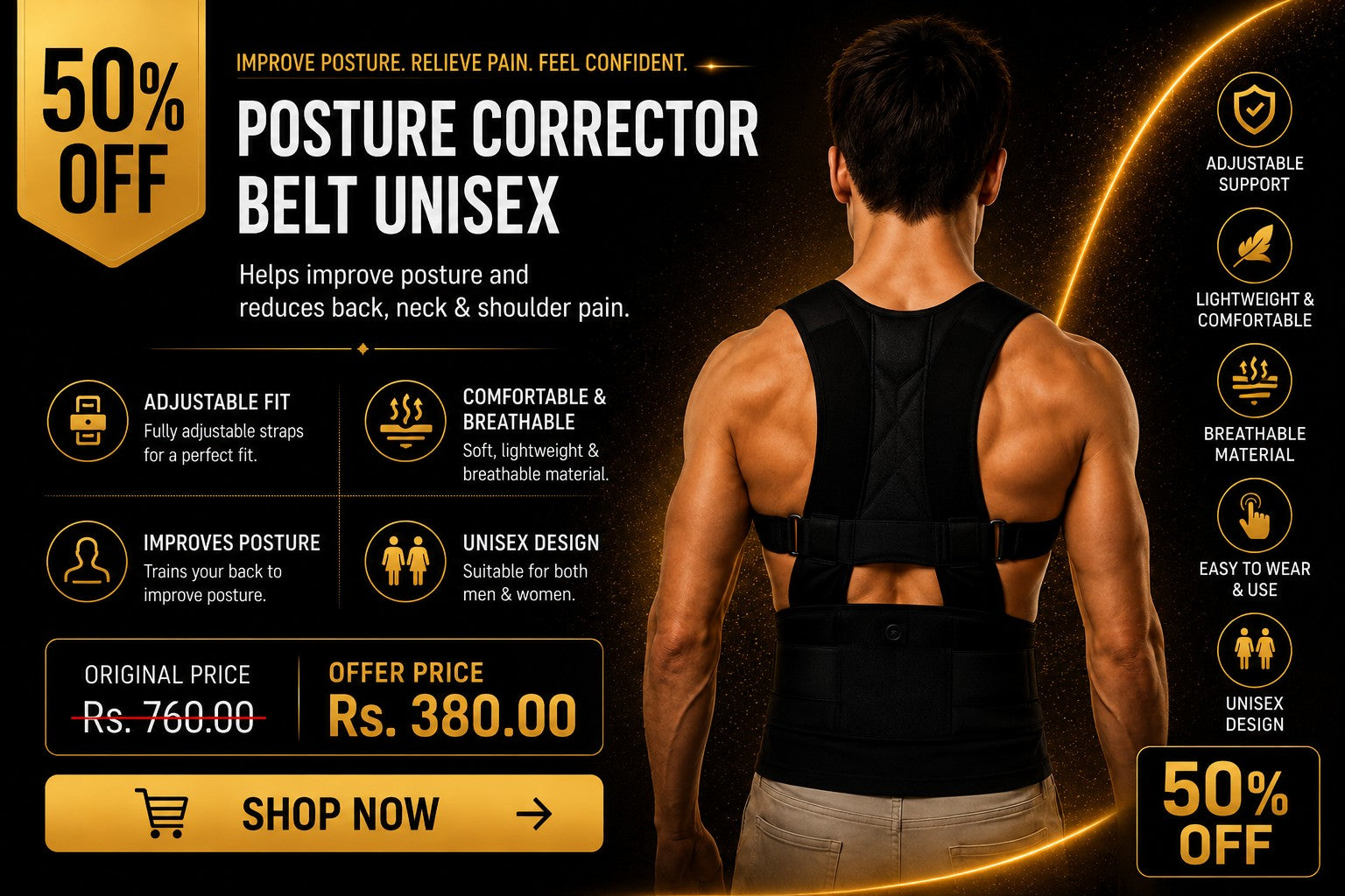Posture Corrector Belt Unisex