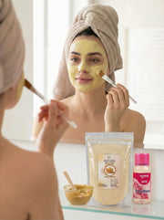Multani Mitti Face Pack with Rose Water & Brush