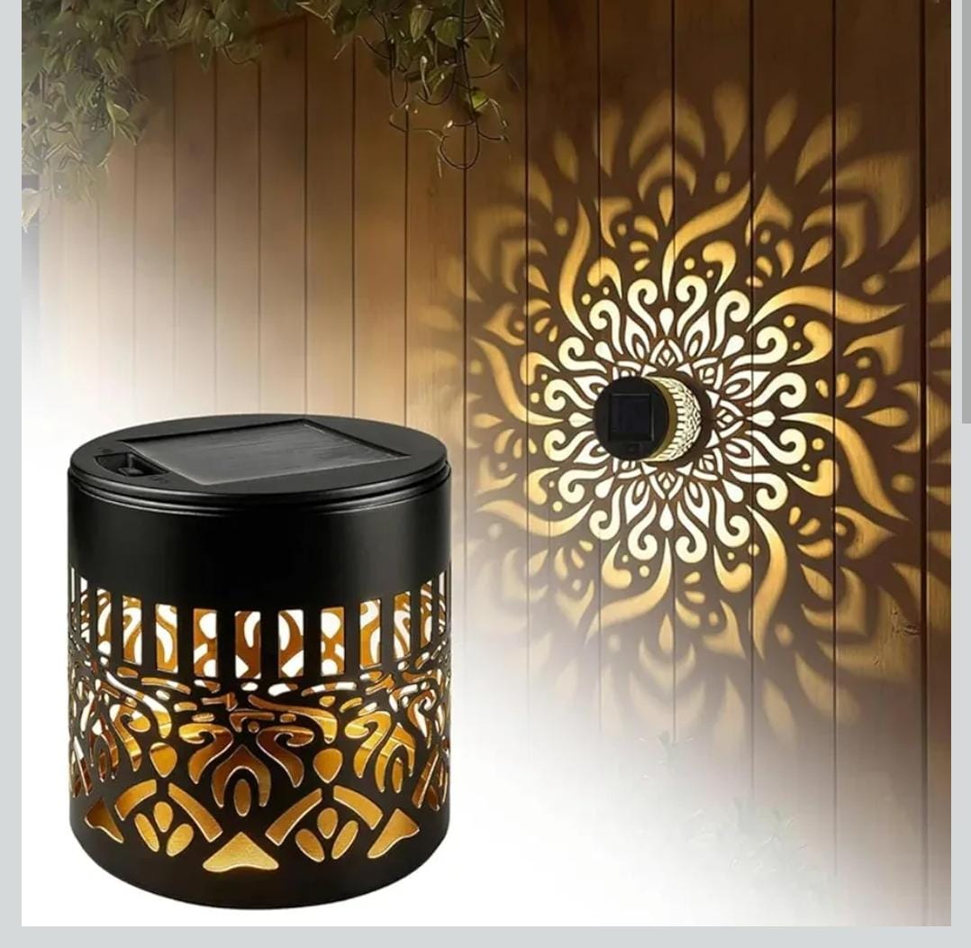 Solar Mandala Fence Light
