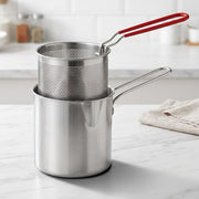 Stainless Steel Deep Fry Pot with Strainer Basket