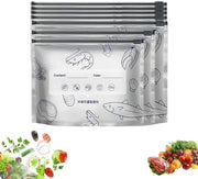 Reusable Foil Zip Lock Vacuum Food Storage Bag (Pack of 10)
