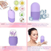 Silicone ice roller for face massager