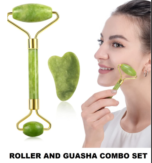 Face Jade Roller With Gua Sha