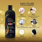 3 in 1 Black hair dye Natural shampoo ( Pack Of 4 )