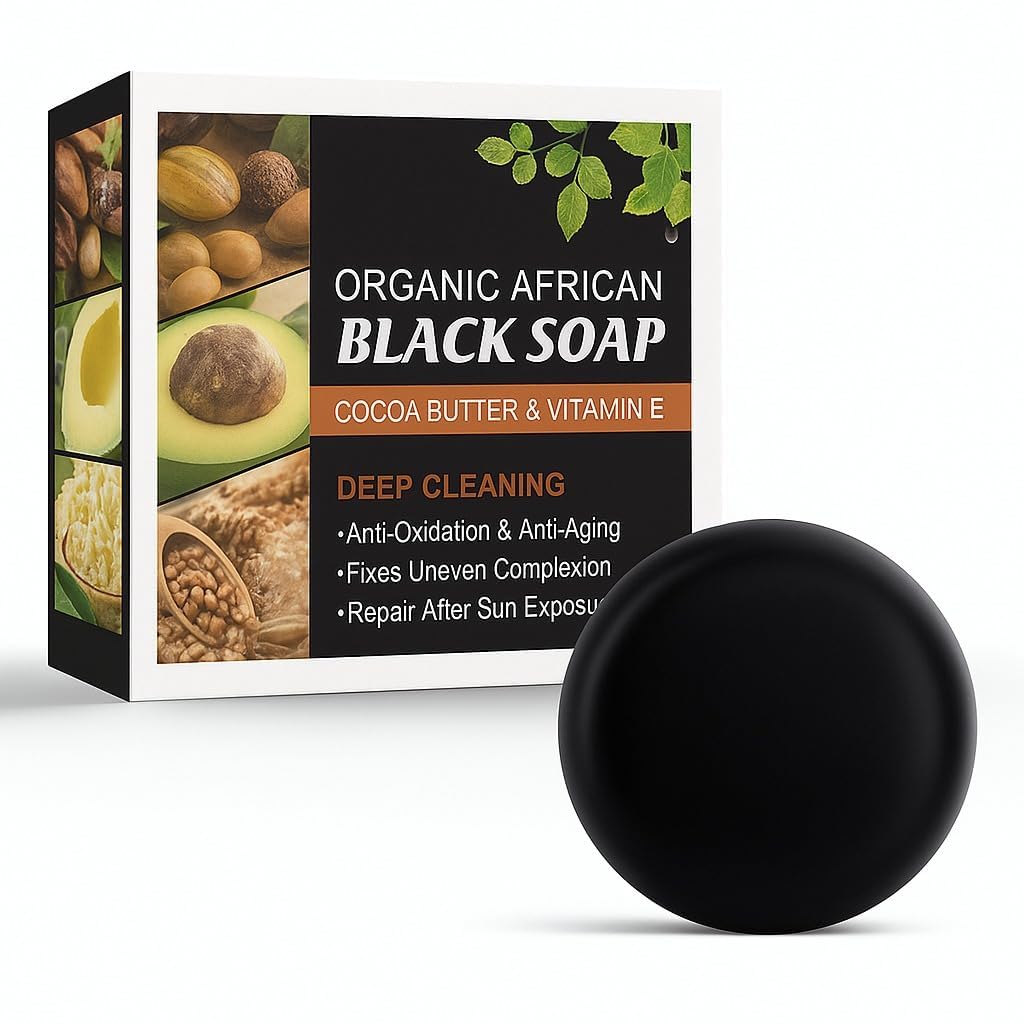 Jaysuing Organic African Black Soap (Pack of 1)