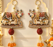 Designer Cow & Calf Wall Hanging Keychain Set