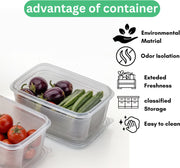 Plastic Fridge Container  - 1800 ml (Pack of 6)