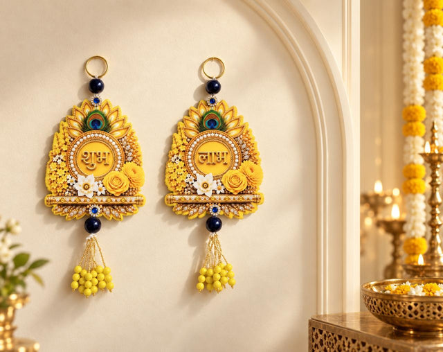 Shubh Labh Wall Hanging for Home Entrance & Door Decoration