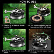 Helicopter Solar Energy Rotating Aromatherapy Aviation Al Alloy Diffuser