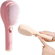 2-in-1 Self-Cleaning Hair Brush with Scalp Massager – Anti-Static Detangling Massage Comb for Women, Men & Kids