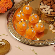 Moti Chur Laddu Design Candle (Pack of 4)