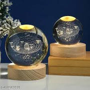 3D Galaxy Crystal Ball Night Lamp,Solar System