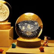 3D Galaxy Crystal Ball Night Lamp,Solar System