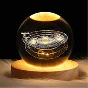 3D Galaxy Crystal Ball Night Lamp,Solar System