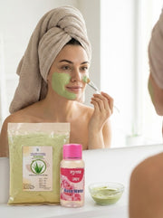 Alovera Face Pack with Rose Water & Brush