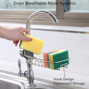 Kitchen Adjustable Sink Faucet Shelf Stainless Steel Drain Rack for Soap