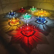 Lotus 3D Reflection Water Sensor Led Diya - pack of 12