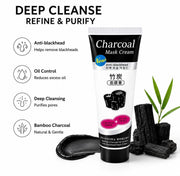 Charcoal Mask for Deep Cleansing & Blackhead Removal (Pack of 1)