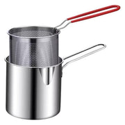 Stainless Steel Deep Fry Pot with Strainer Basket