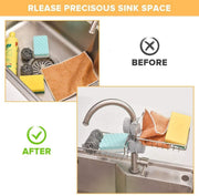 Kitchen Adjustable Sink Faucet Shelf Stainless Steel Drain Rack for Soap