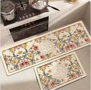 2 Piece Kitchen Mat, Waterproof Memory Foam Kitchen Rugs, Standing Desk Mat Floor Mat