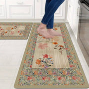 2 Piece Kitchen Mat, Waterproof Memory Foam Kitchen Rugs, Standing Desk Mat Floor Mat