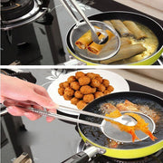 Multi-Functional 2 in 1 Fry Tool Filter Spoon Strainer with Clip