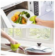 Silicone Pot Holders Heat Resistant, Oven Mitts Gloves Cooking Pinch Grips Glove Hand Clip