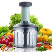 Manual Hand Press Push Chopper with 4 Blades