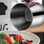 Stainless Steel Oil Filter Pot with Removable Mesh Strainer