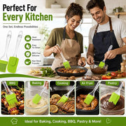 Silicone Spatula Set with Silicone Pastry Brush