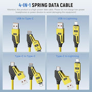 4 in 1 Spring Charging Cable