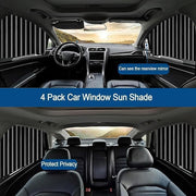 Foldable Car Window Privacy Curtains Sunshade Side Magnet Pleated Car Window Curtain