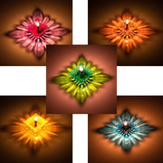 Lotus 3D Reflection Water Sensor Led Diya - pack of 12