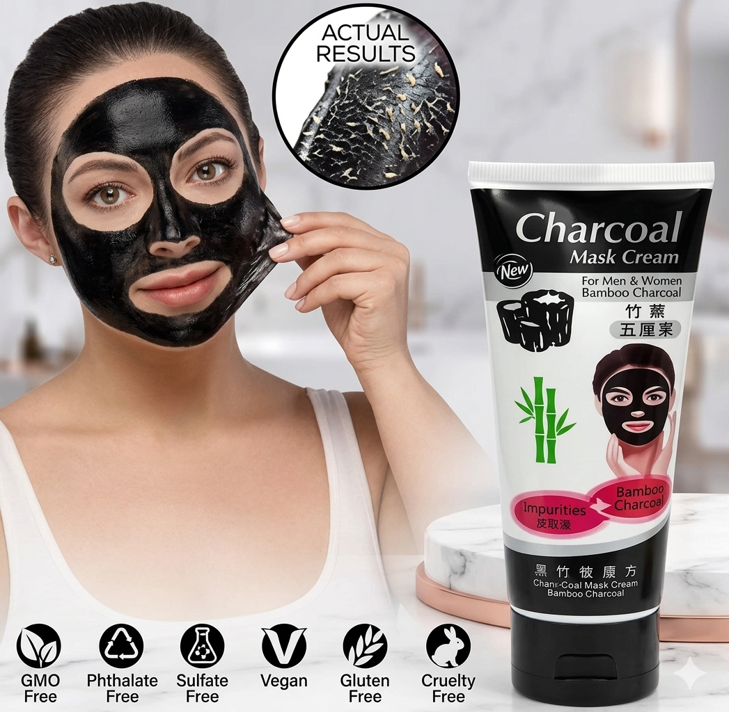 Charcoal Blackhead Mask Cream for Deep Cleansing