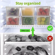 Plastic Fridge Container  - 1800 ml (Pack of 6)