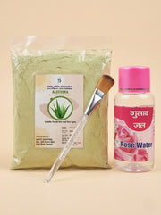 Alovera Face Pack with Rose Water & Brush