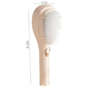 2-in-1 Self-Cleaning Hair Brush with Scalp Massager – Anti-Static Detangling Massage Comb for Women, Men & Kids