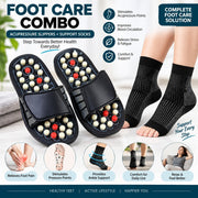 Foot Care Combo – Acupressure Slippers with Ankle Support Socks (Combo Pack)