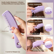 3-in-1 Hair Cutting Comb with Built-In Razor