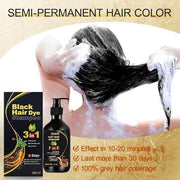3 in 1 Dye Instant Black Hair Shampoo (Pack of 2)