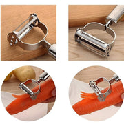 2 in 1 Stainless Steel Julienne Vegetable Peeler
