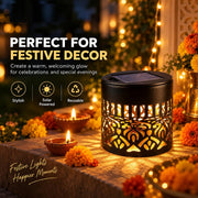 Solar Mandala Fence Light