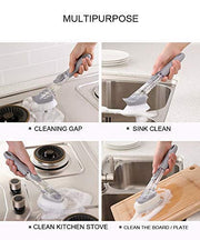 Kitchen Usable Long Handle Sponge with White Wok Brush (Pack of 2)